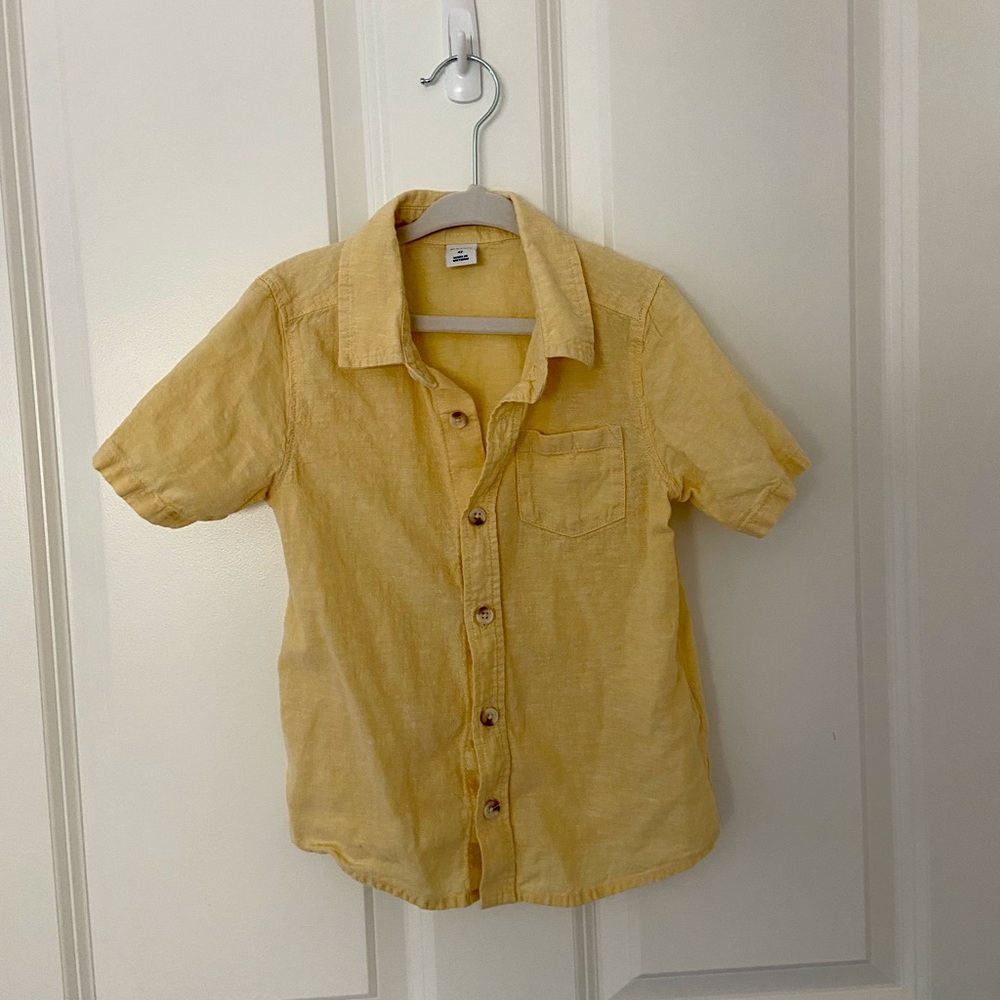 Boy’s Linen Button-Up Shirt